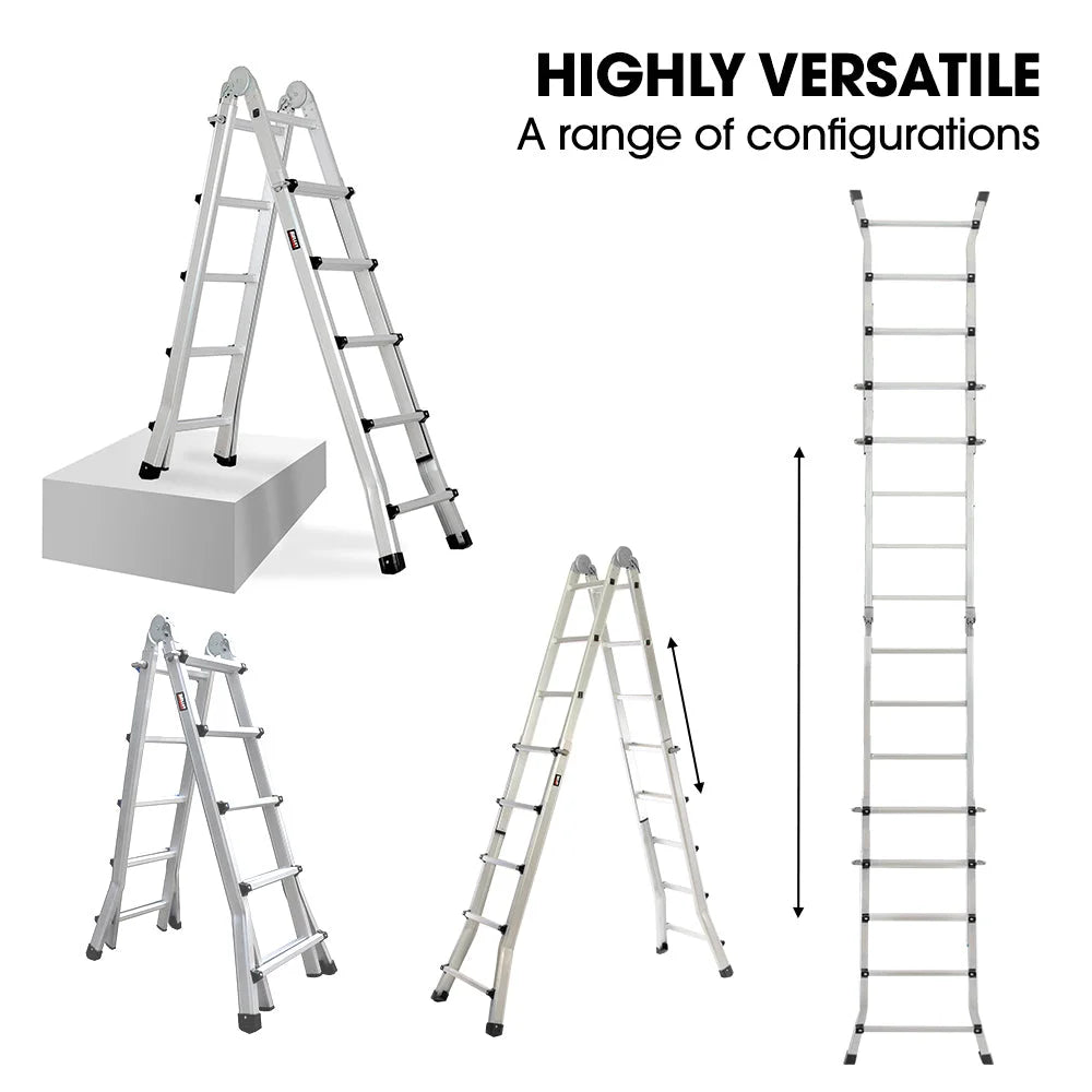 Bullet 5.1m Folding Aluminium Multipurpose Ladder w/