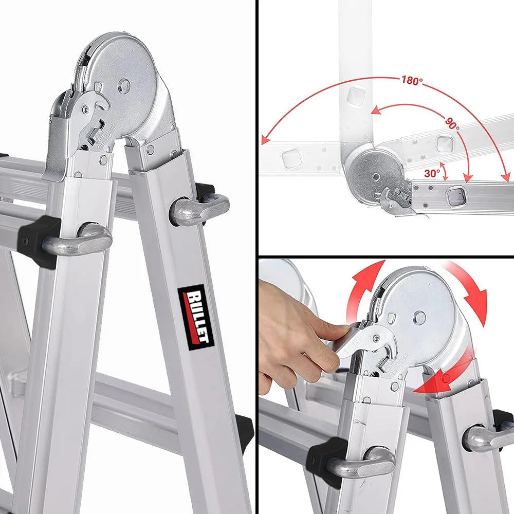 Bullet 5.1m Folding Aluminium Multipurpose Ladder w/