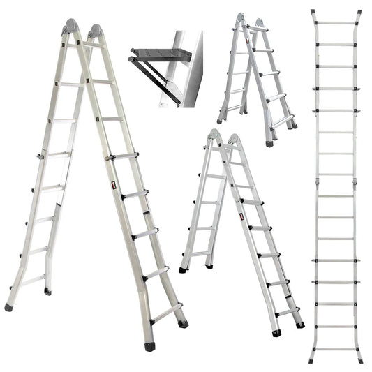 Bullet 5.1m Folding Aluminium Multipurpose Ladder w/