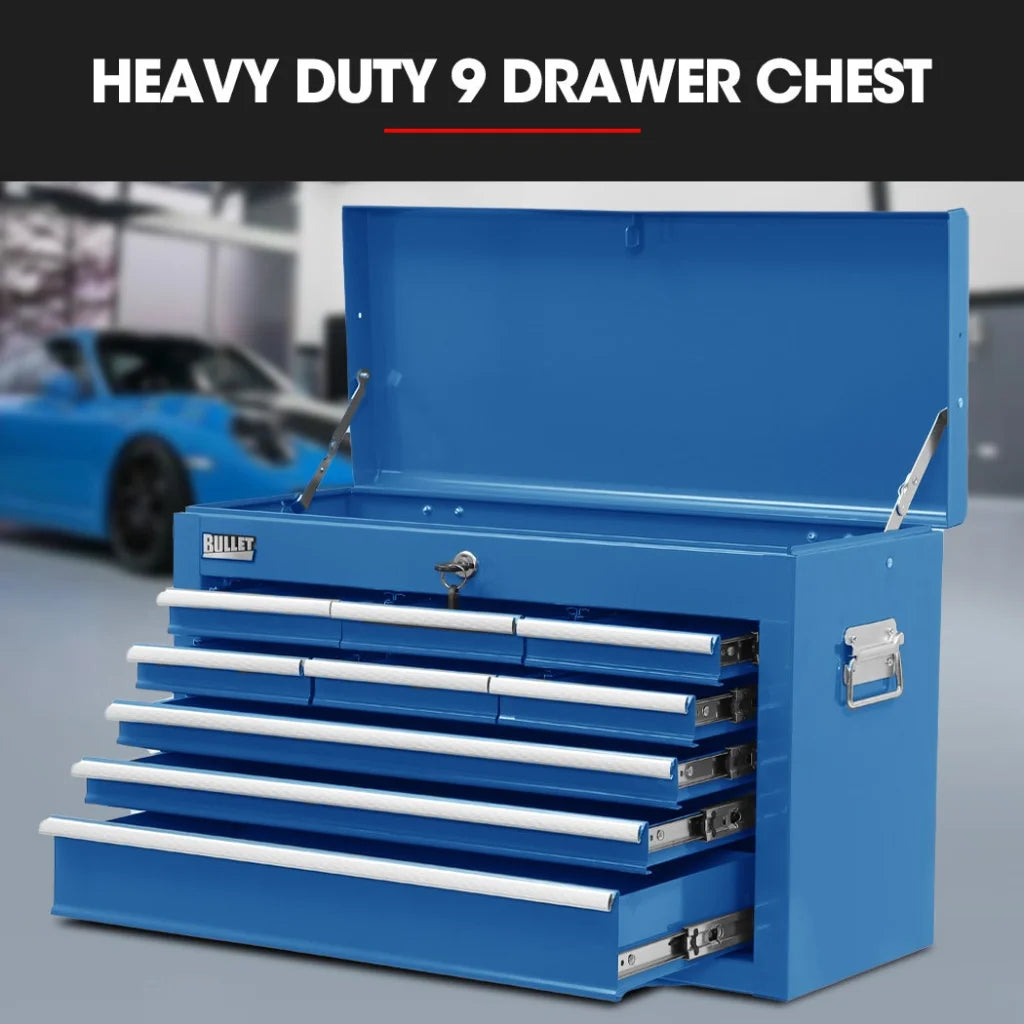 BULLET 9 Drawer Tool Box Chest Organiser Mechanic Garage