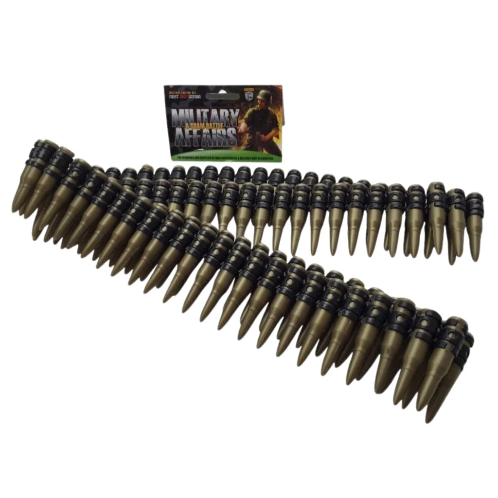 BULLET BELT Plastic Bandolier Costume Party Commando Army