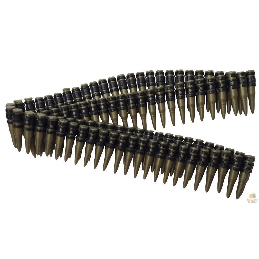 BULLET BELT Plastic Bandolier Costume Party Commando Army