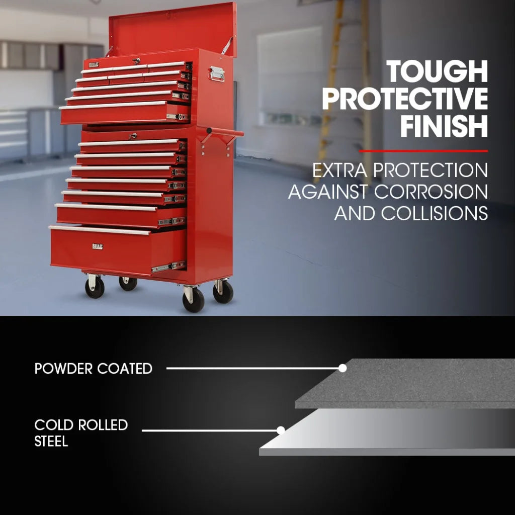 Bullet Pro 16 Drawer Tool Box Cabinet Chest Storage Toolbox