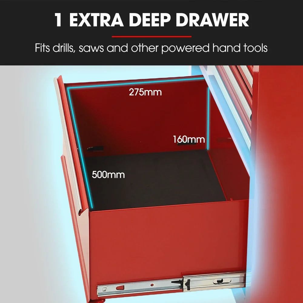 Bullet Pro 16 Drawer Tool Box Cabinet Chest Storage Toolbox