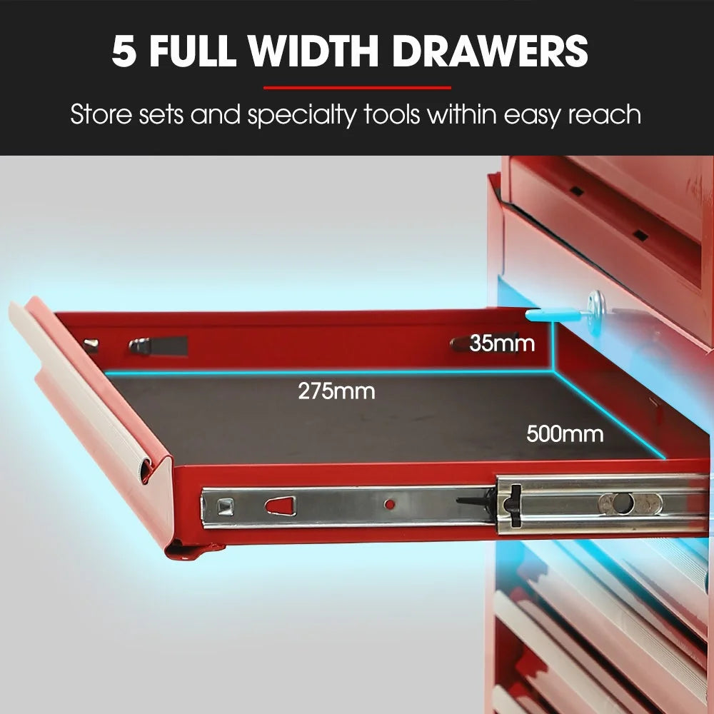 Bullet Pro 16 Drawer Tool Box Cabinet Chest Storage Toolbox
