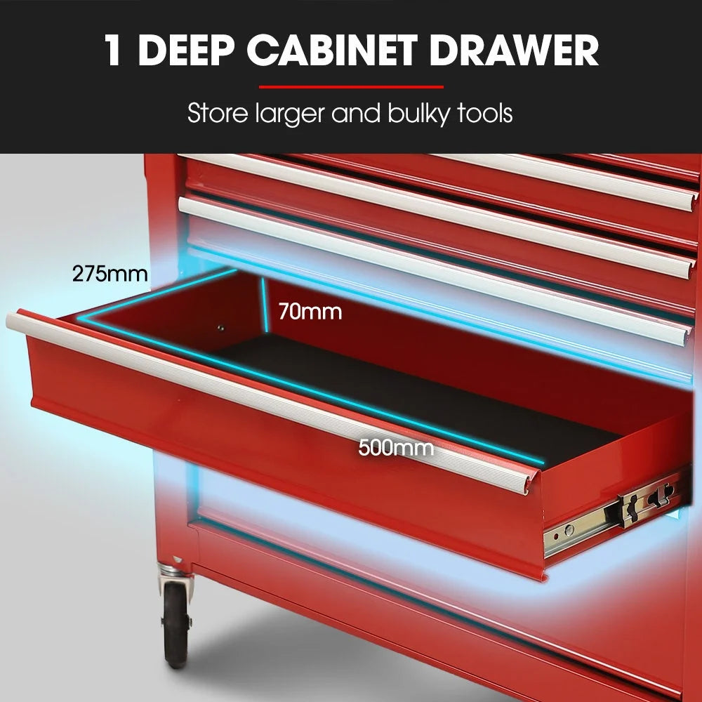 Bullet Pro 16 Drawer Tool Box Cabinet Chest Storage Toolbox