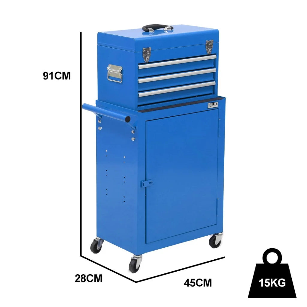 Bullet Pro 3 Drawer Tool Box Cabinet Trolley Storage