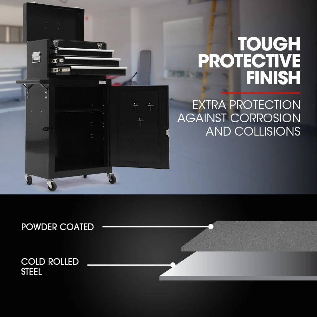 Bullet Pro 3 Drawer Tool Box Cabinet Trolley Storage