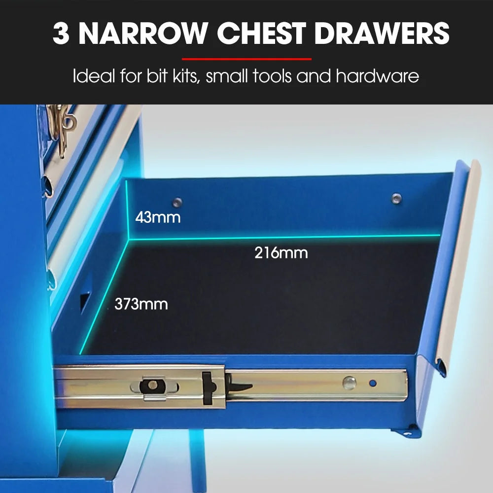 Bullet Pro 3 Drawer Tool Box Cabinet Trolley Storage