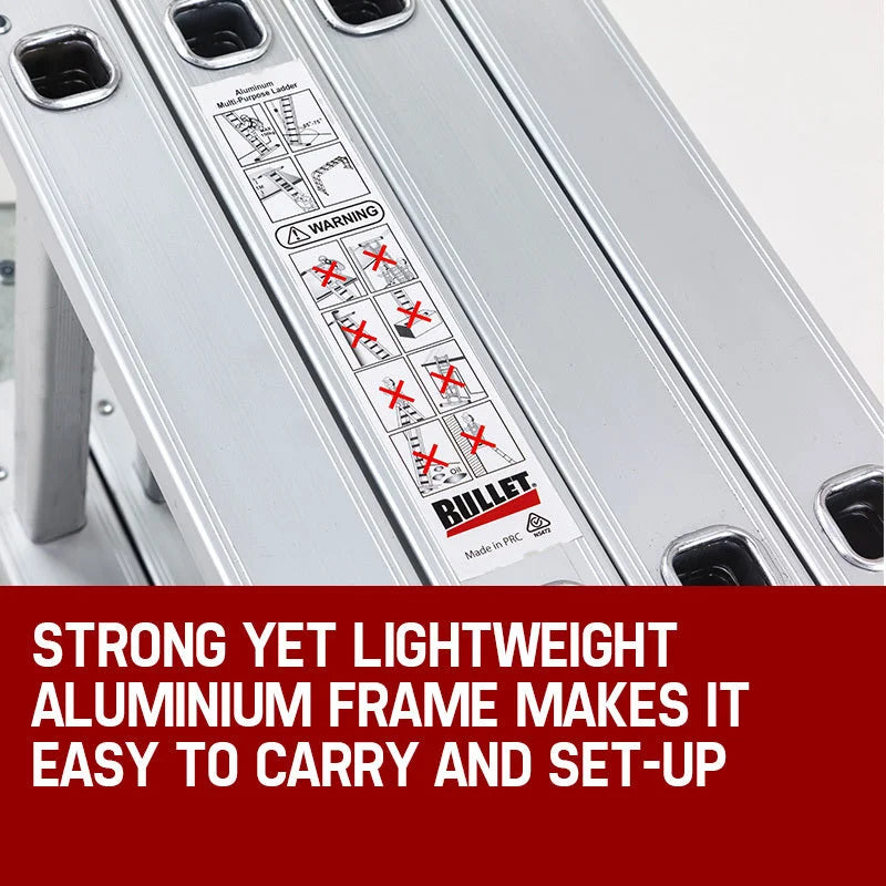 BULLET Pro 4.7m Multi-Purpose Ladder Aluminium Extension