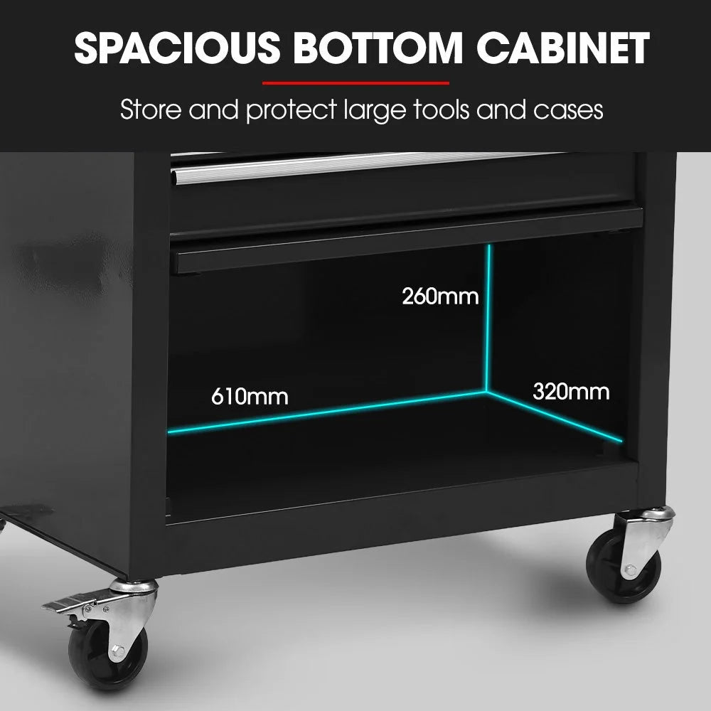 Bullet Pro 4 Drawer Tool Box Cabinet Trolley Storage