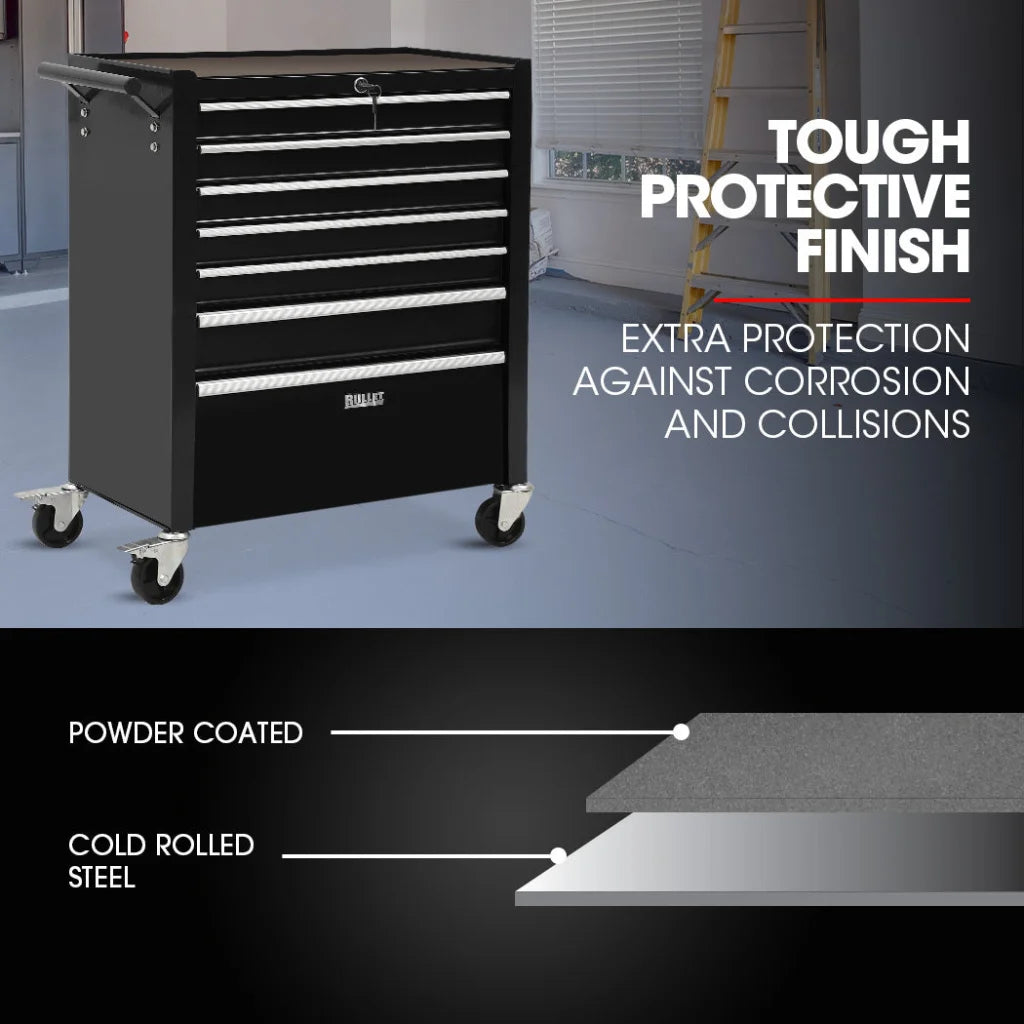 BULLET Pro 7 Drawer Tool Box Cabinet Trolley Storage