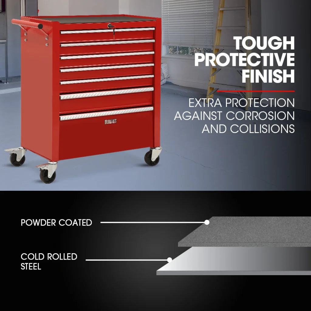 BULLET Pro 7 Drawer Tool Box Cabinet Trolley Storage