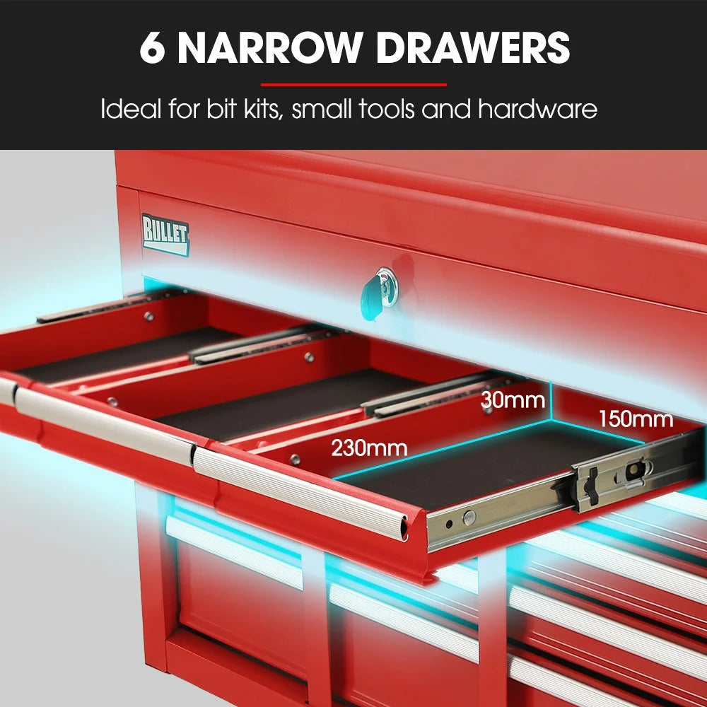 BULLET Pro 9 Drawer Tool Box Chest Organiser Mechanic