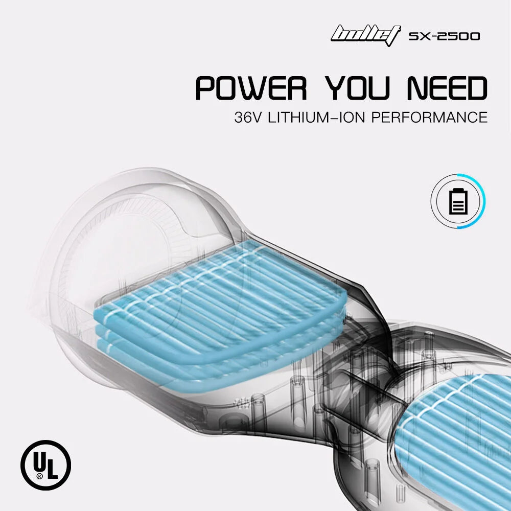 BULLET SX-2500 Hoverboard Scooter 500W Brushless UL