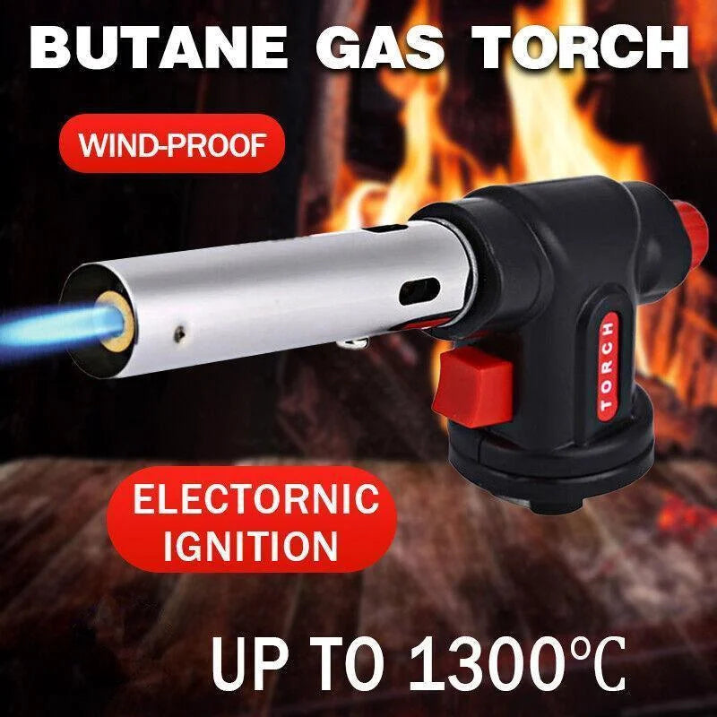 Butane Gas Torch Blow Lighter Flame Burner for Welding BBQ
