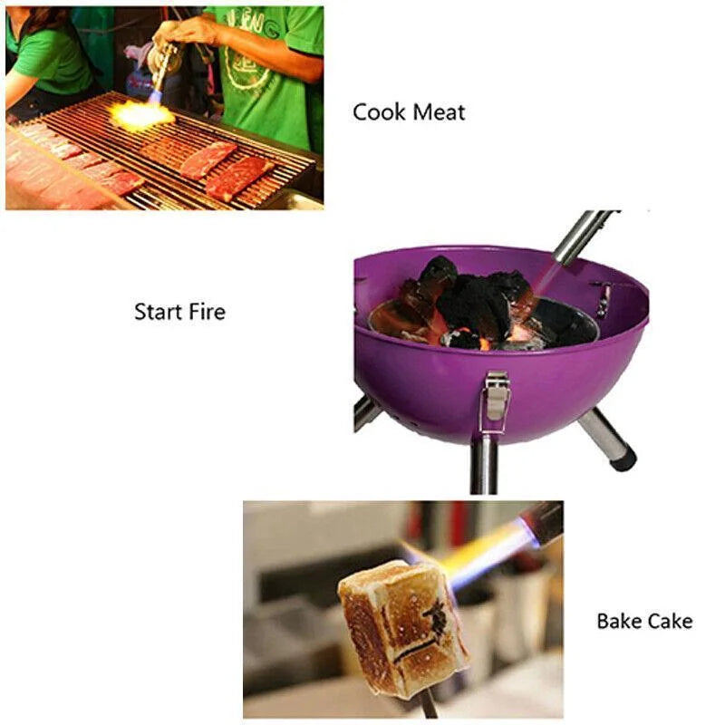 Butane Gas Torch Blow Lighter Flame Burner for Welding BBQ