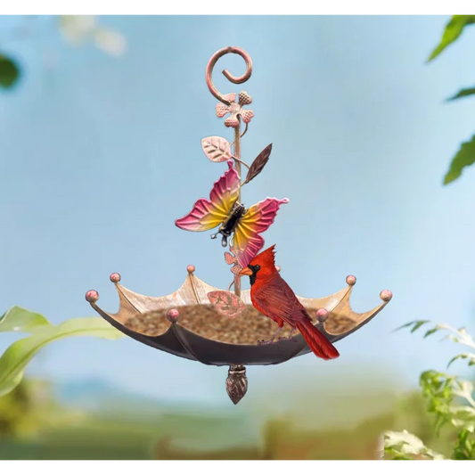 Butterfly Charming Hanging Umbrella Bird Feeder