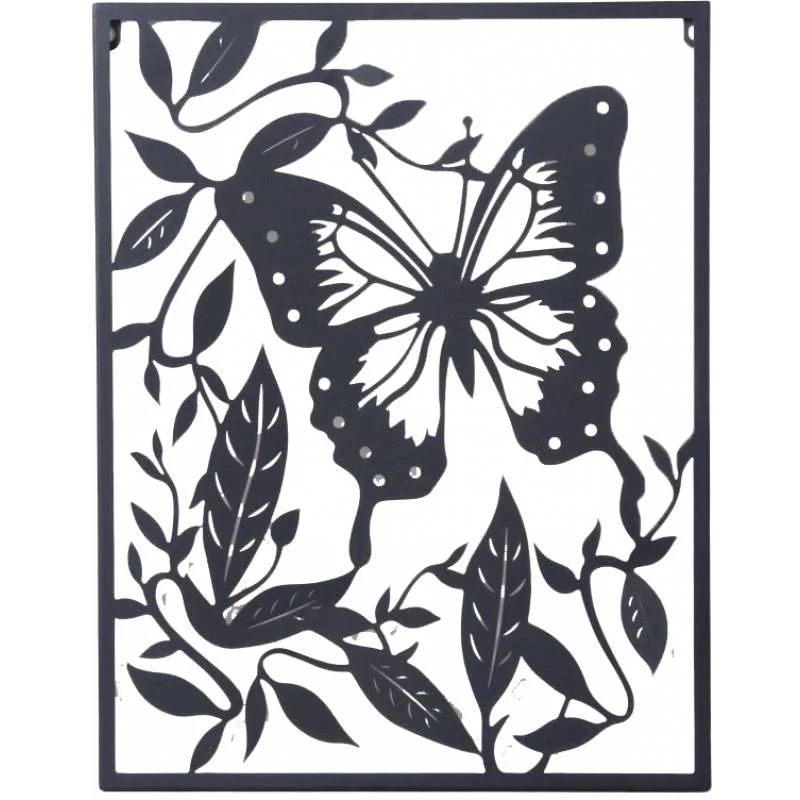 Butterfly Metal Wall Art 37x48cm - Home & Garden > Wall Art