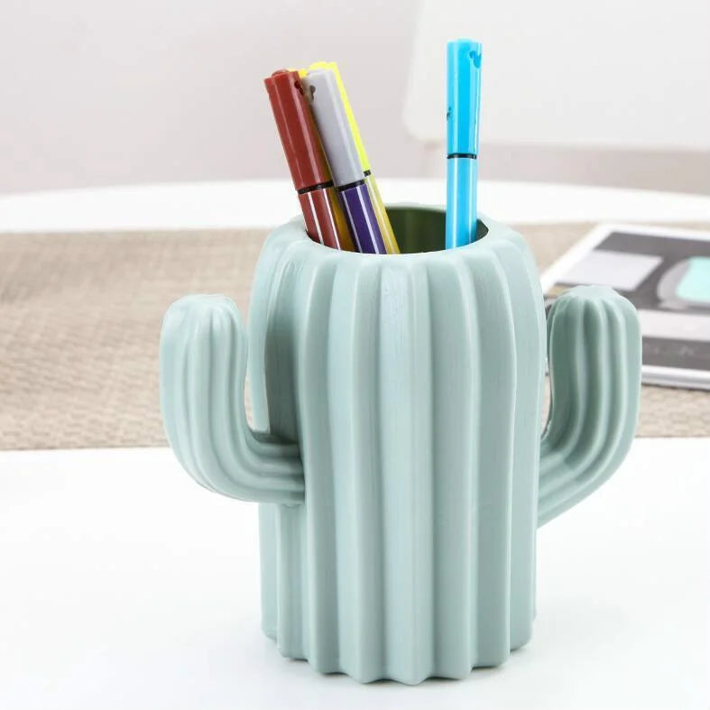 Cactus-shaped Vase Creative Desktop Pen Holder for Home