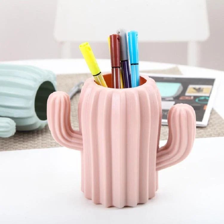 Cactus-shaped Vase Creative Desktop Pen Holder for Home