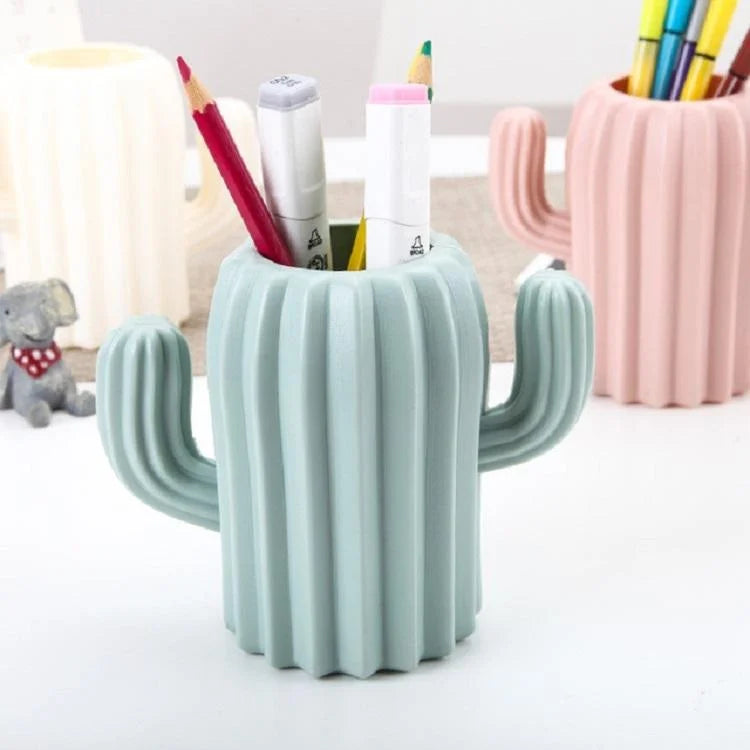 Cactus-shaped Vase Creative Desktop Pen Holder for Home