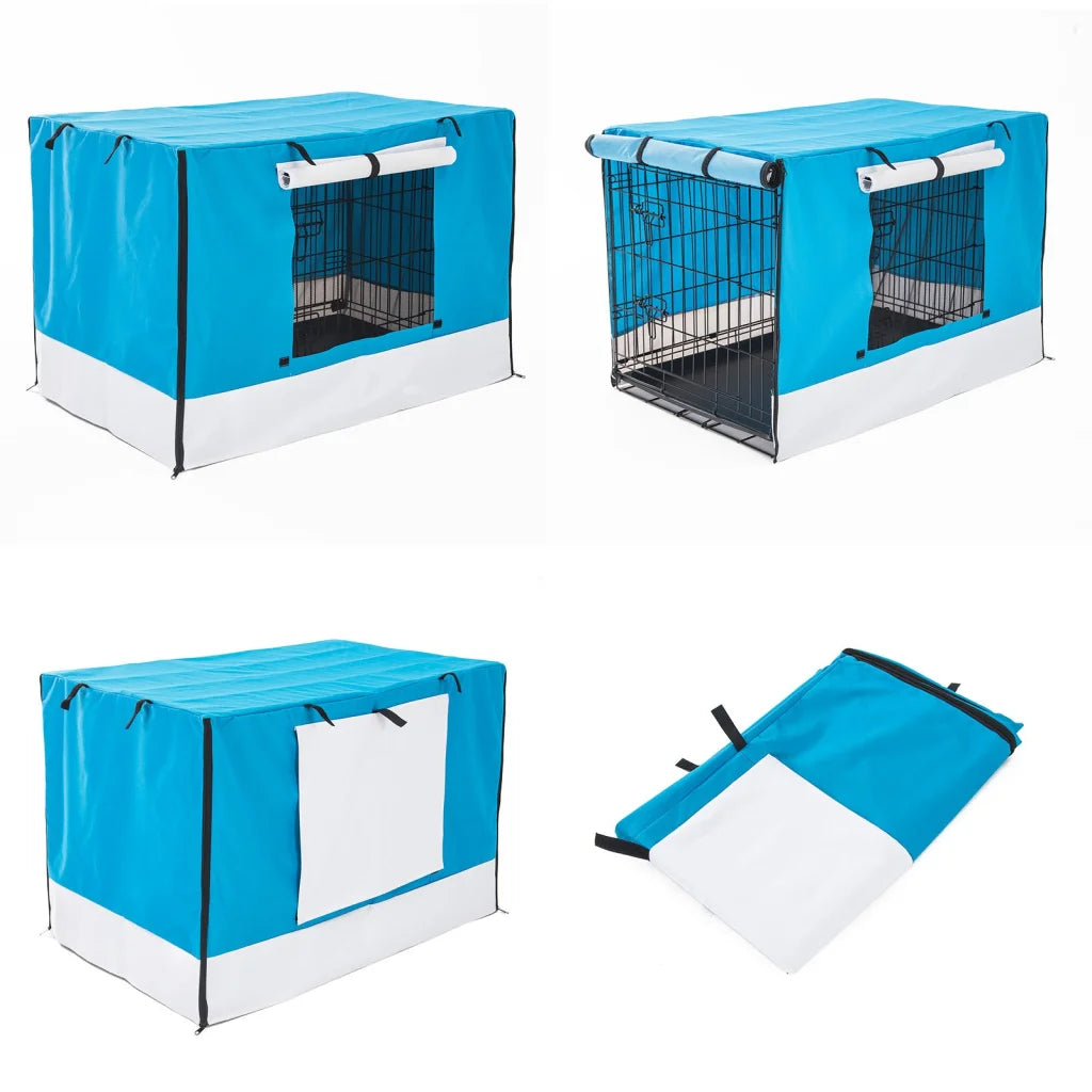 Cage Cover Enclosure for Wire Dog Crate 36in - Blue