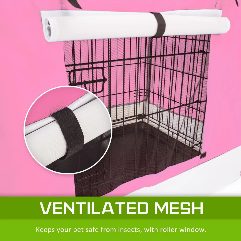 Cage Cover Enclosure for Wire Dog Crate 36in - Pink