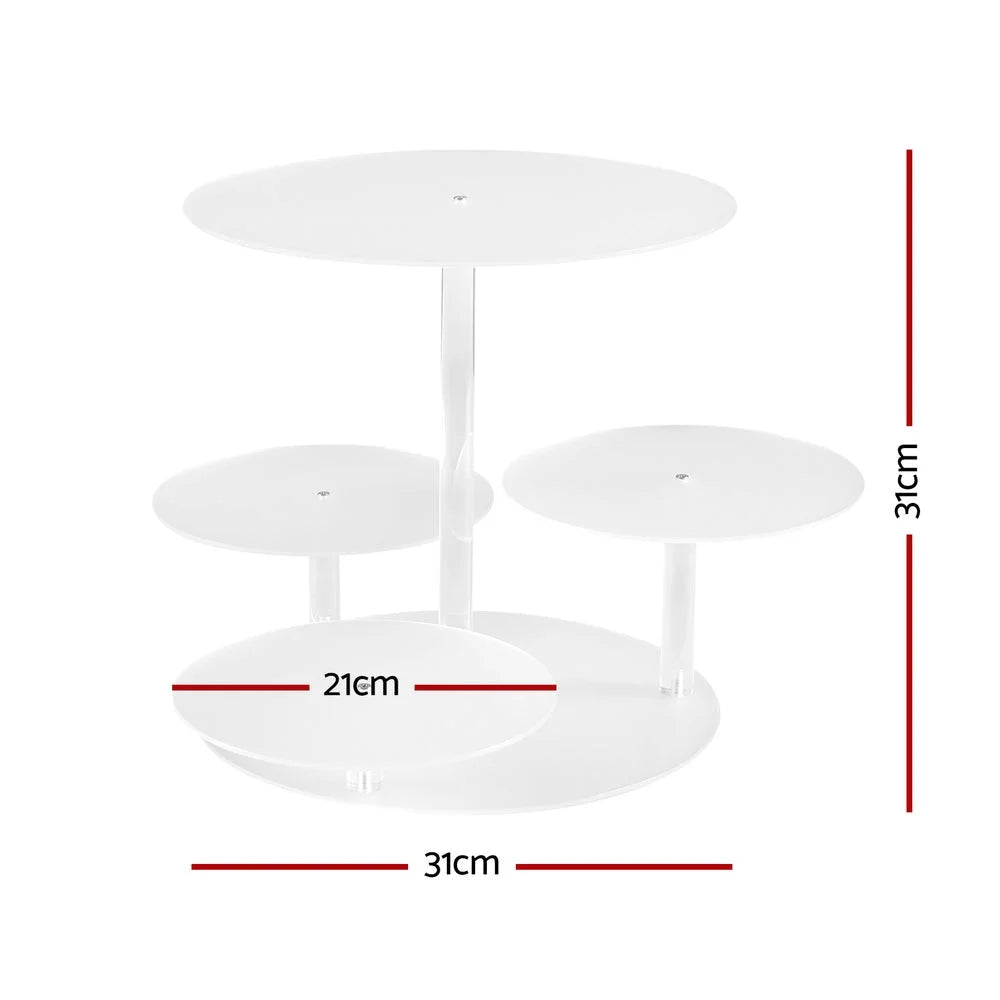 Cake Stand 5 Tiers Acrylic Holder Display Round Clear