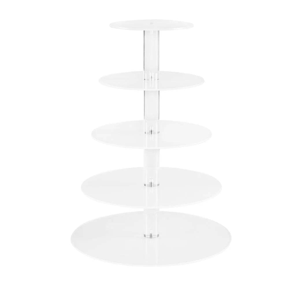 Cake Stand 5 Tiers Acrylic Holder Display Round Clear