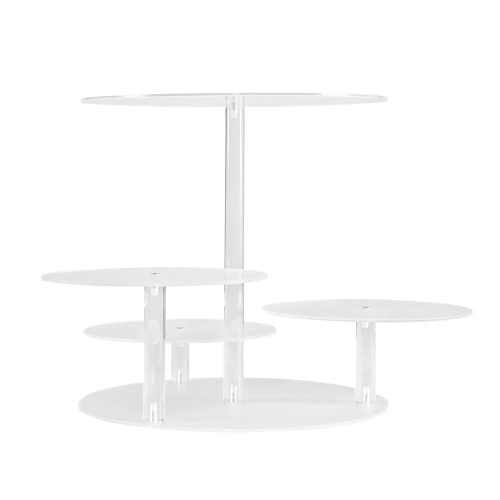 Cake Stand 5 Tiers Acrylic Holder Display Round Clear