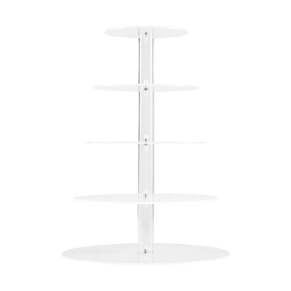 Cake Stand 5 Tiers Acrylic Holder Display Round Clear