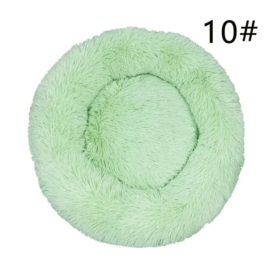 Calming Donut Pet Bed -Soft Faux Fur Anti-Anxiety Fluffy