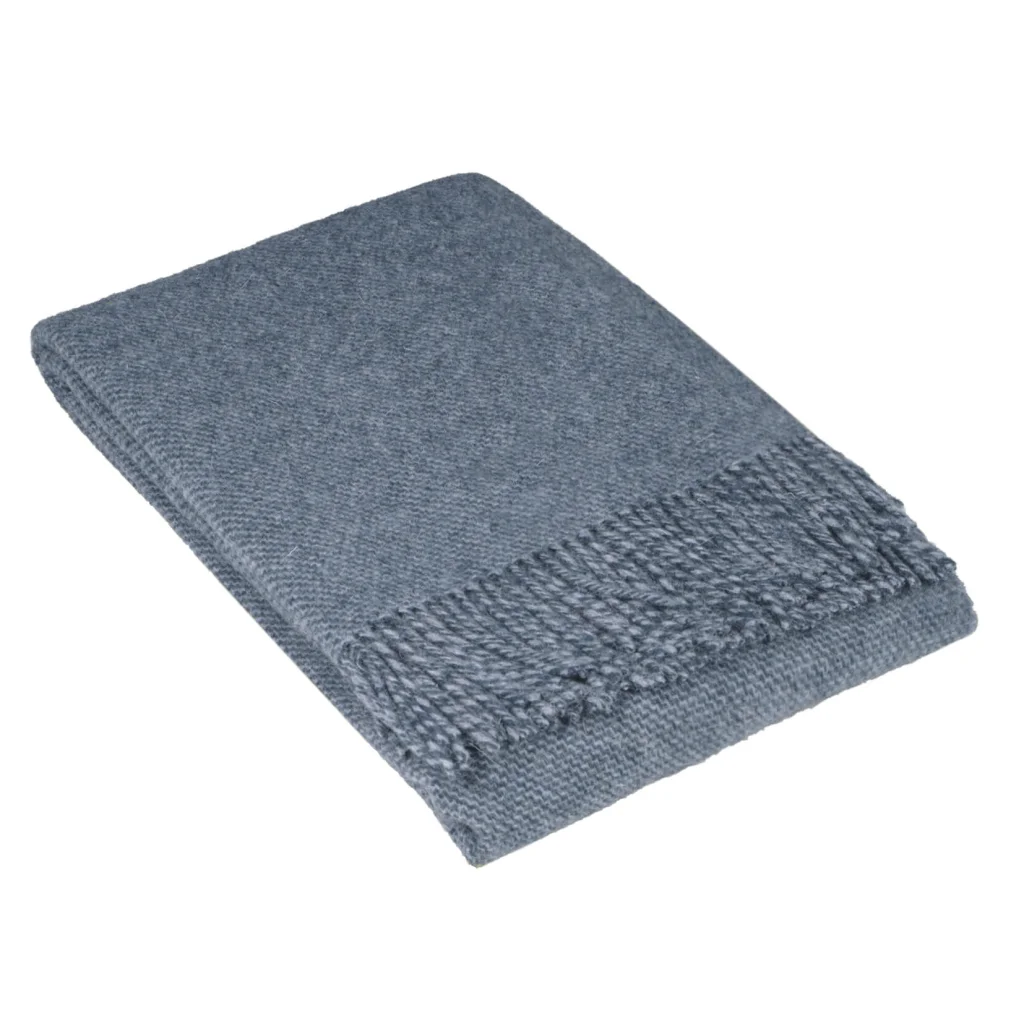 Cambridge Throw Blanket 100% NZ Wool - Navy - Home & Garden