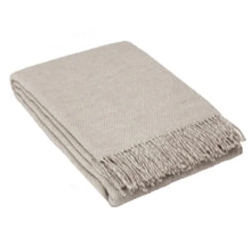 Cambridge Throw Blanket 100% NZ Wool - Silver - Home &