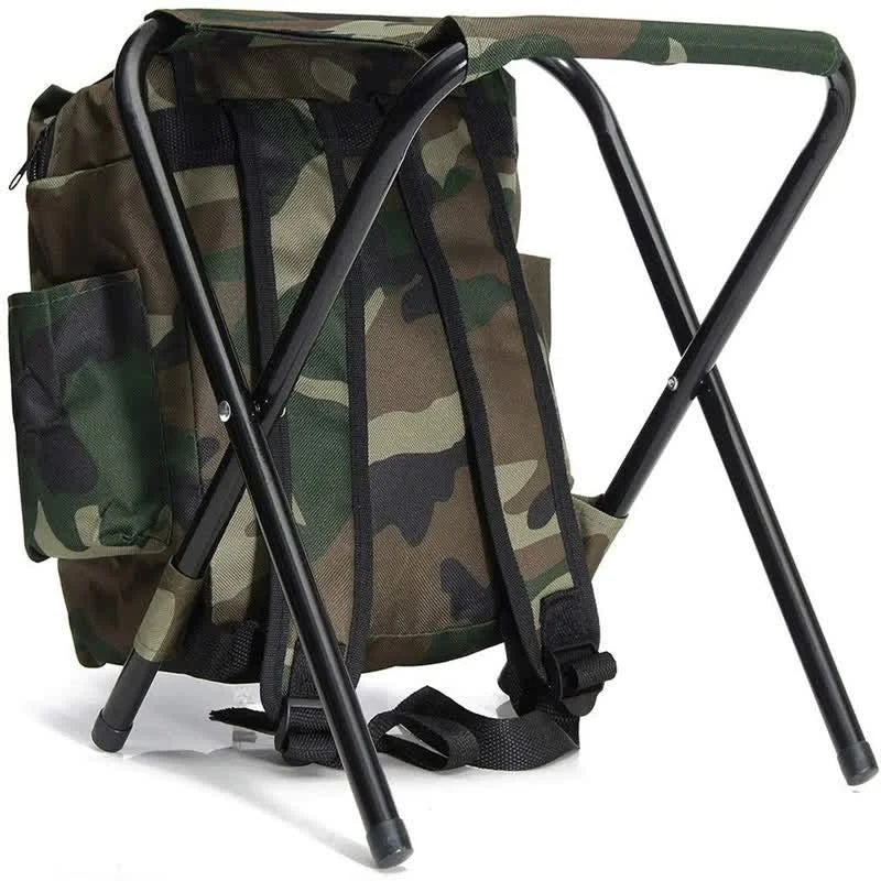 Camouflage Foldable Backpack with Built-in Chair –
