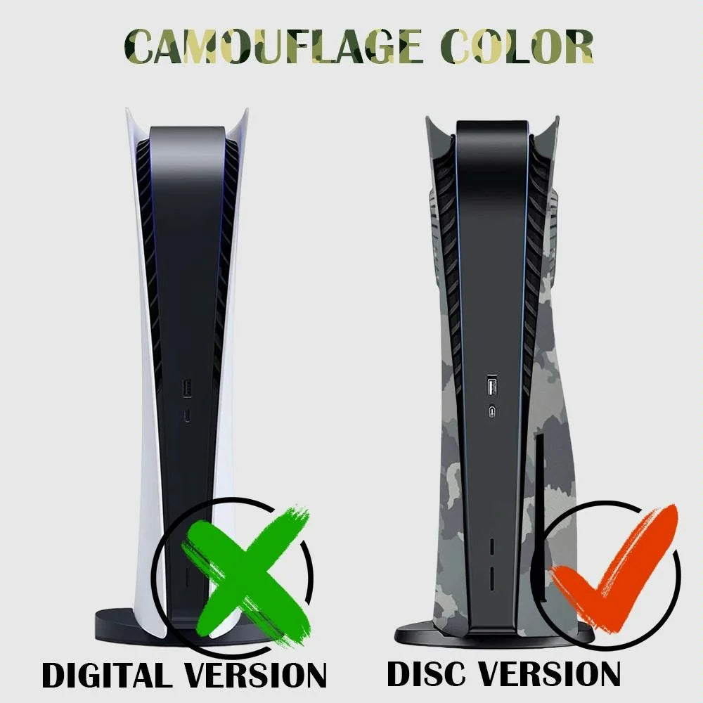Camouflage Shell Protective Cover For Ps5 Cd-Rom Console-1915198237019607043