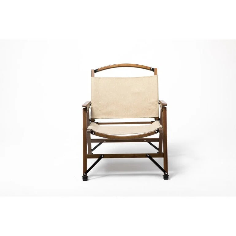 Camping Chair Bamboo Canvas Foldable Outdoor Wooden Travel