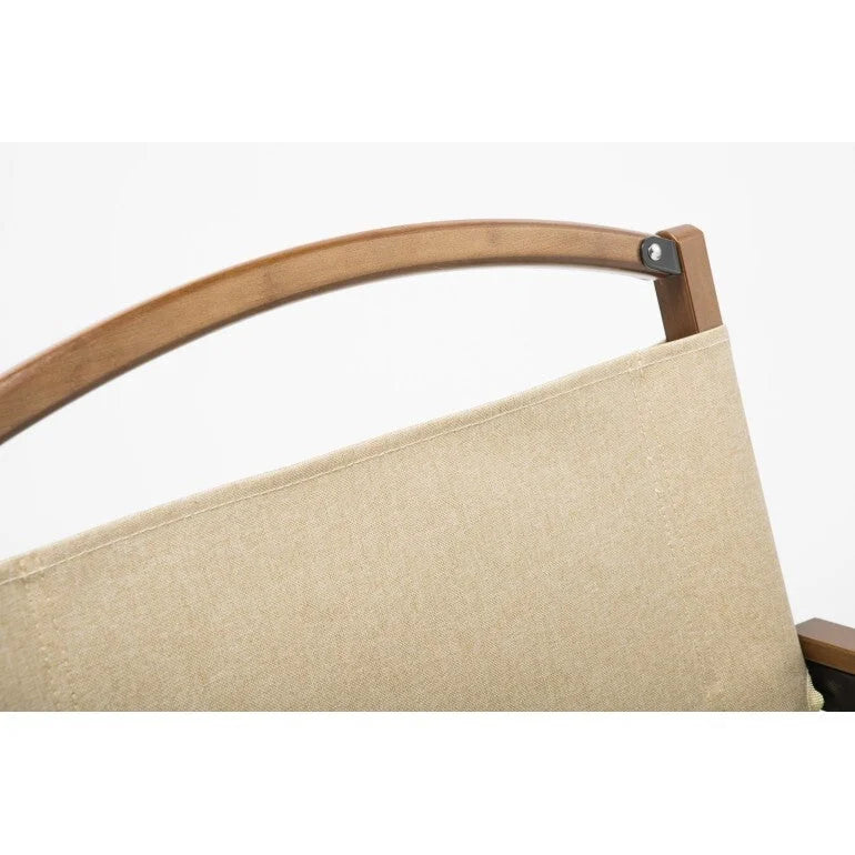 Camping Chair Bamboo Canvas Foldable Outdoor Wooden Travel