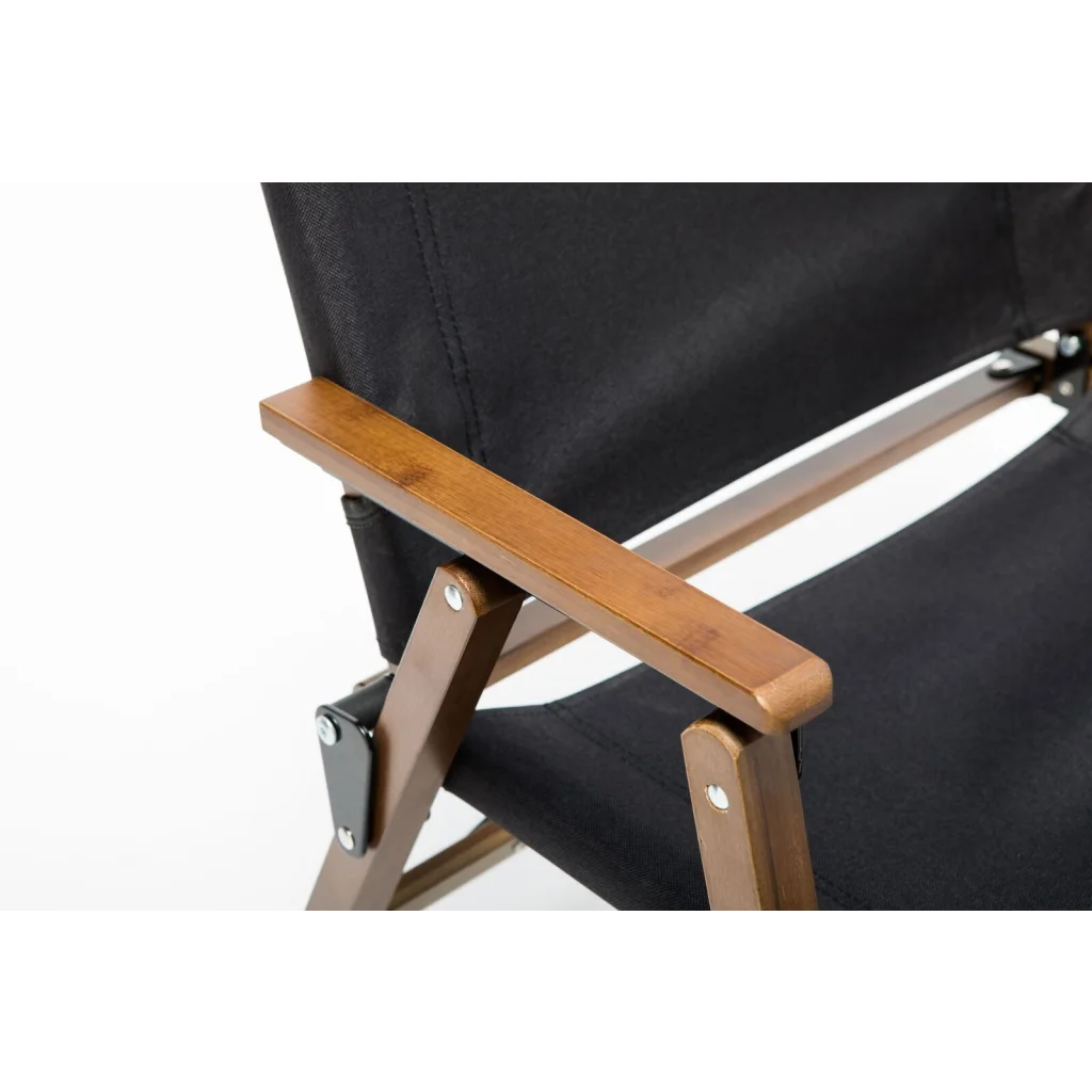 Camping Chairs Set of 2 Bamboo Canvas Foldable Outdoor