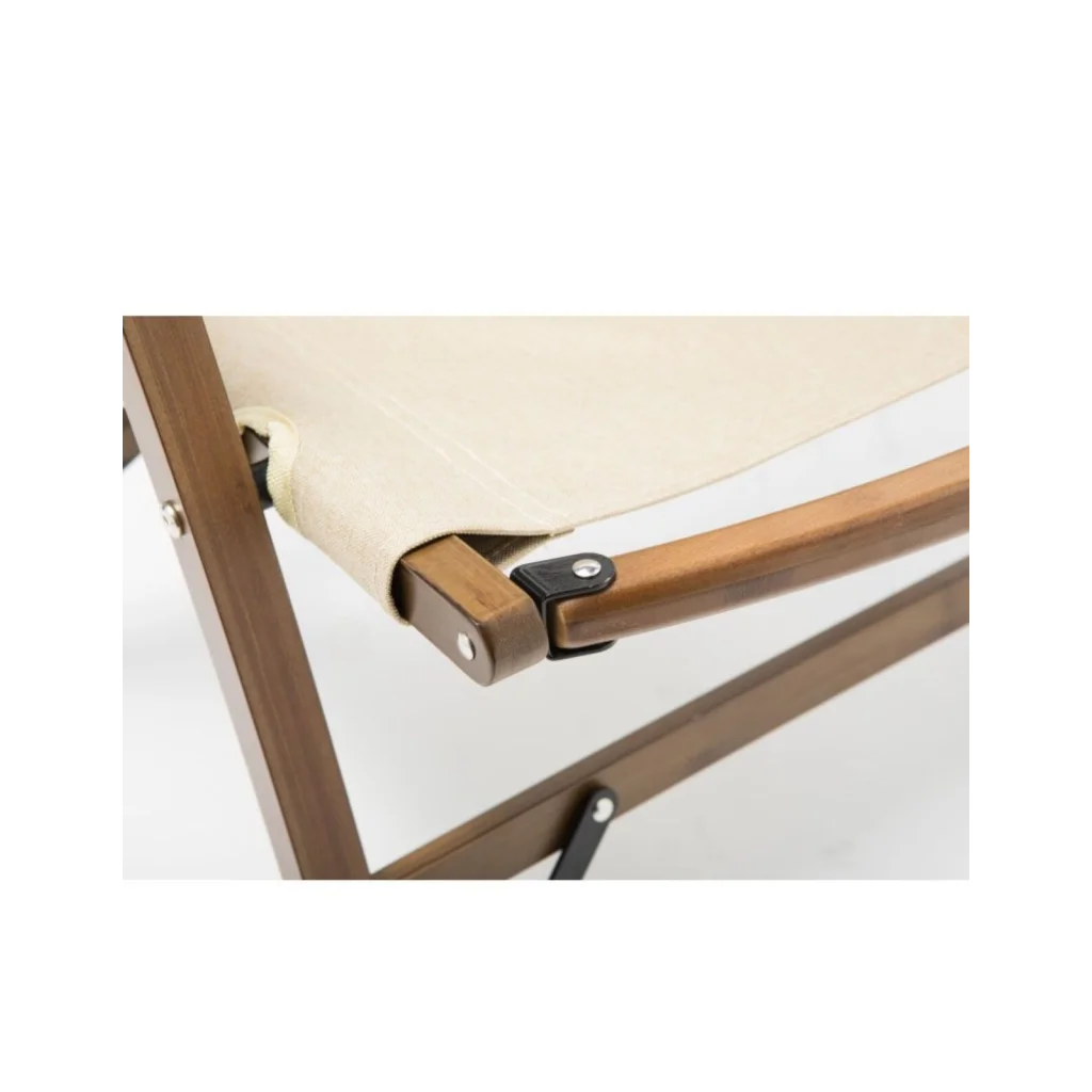 Camping Chairs Set of 2 Bamboo Foldable Outdoor Wooden