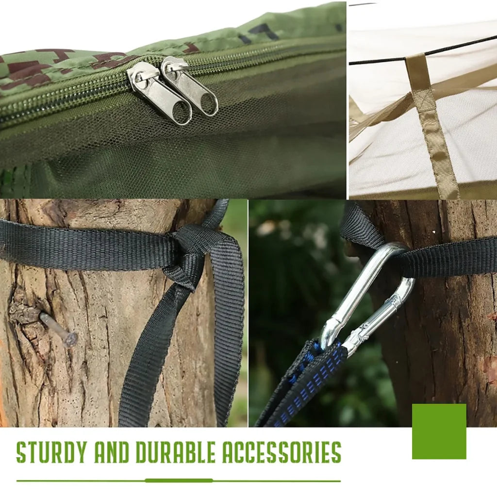 Camping Hammock Tent Set Double Outdoor Hanging Bed