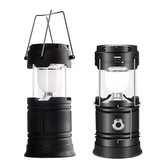 Camping Lamp LED Solar Powered Rechargeable USB Torch