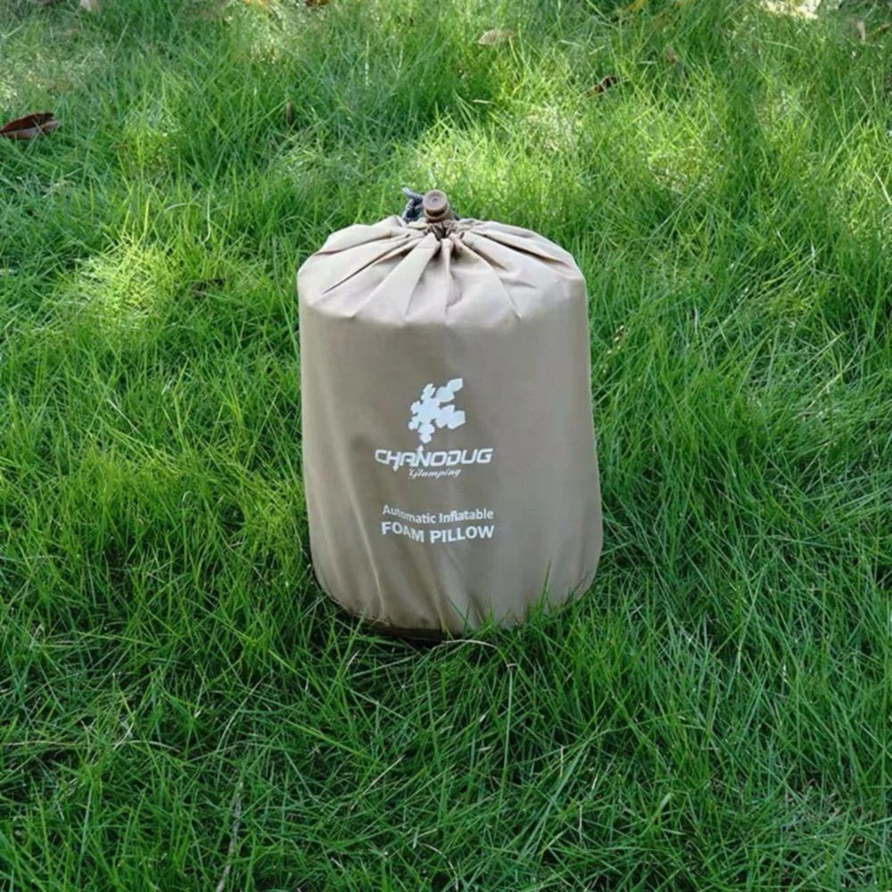 Camping Pillow Self-Inflating with Ergonomic 3D Support