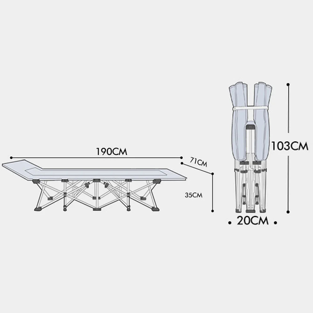Camping Portable Stretcher Single Foldable Folding Bed