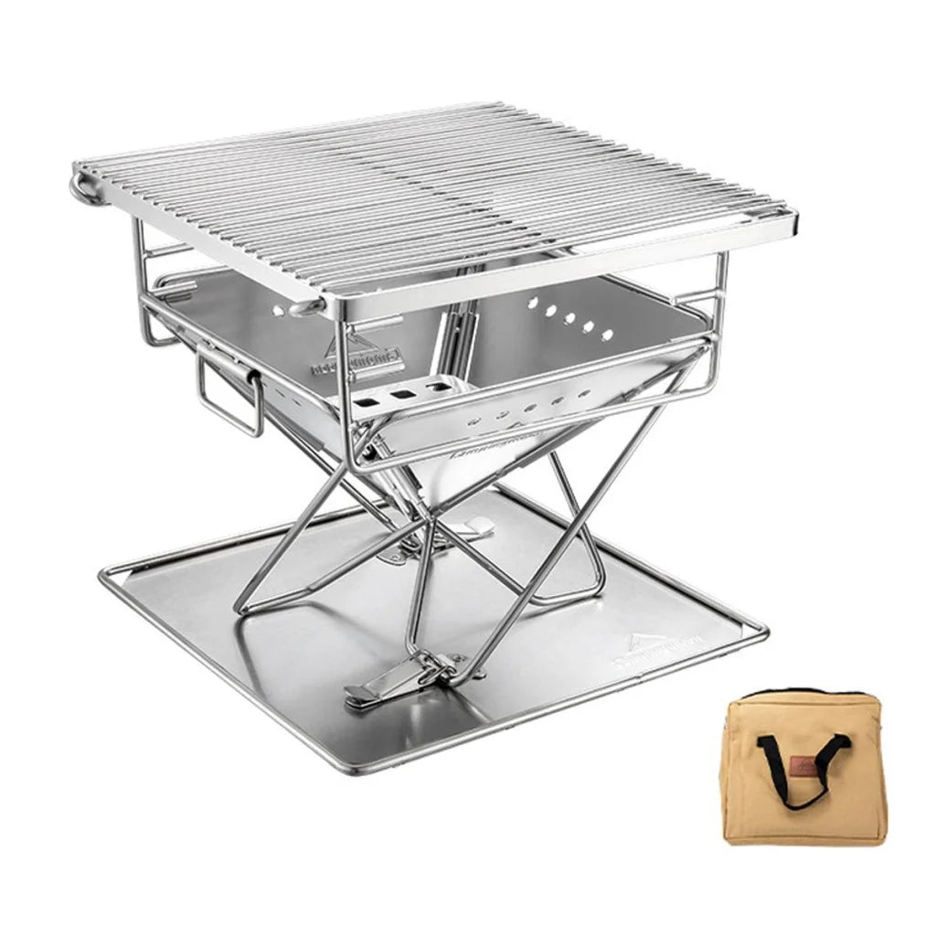 Camping Stainless Steel Collapsible Barbecue Grill Portable
