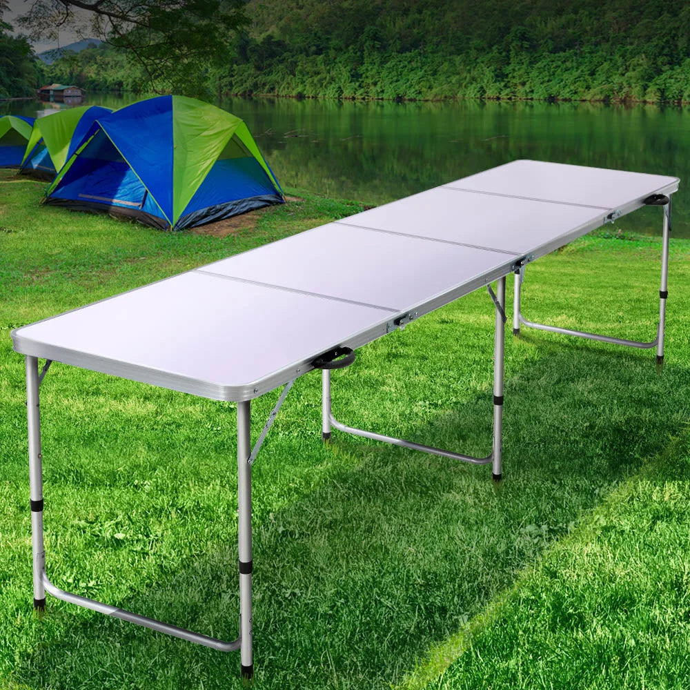 Camping Table Folding Aluminum Portable BBQ Outdoor - 240CM
