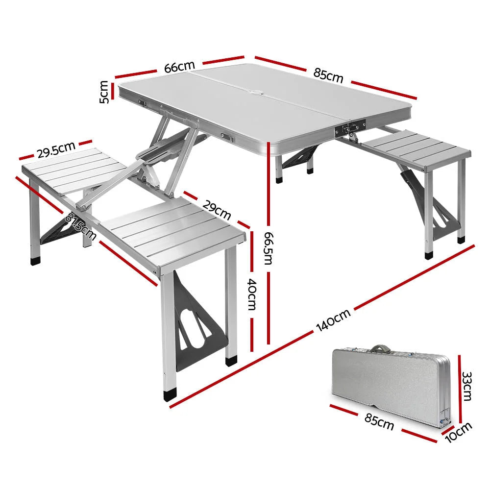 Camping Table Folding Aluminum Portable Outdoor Picnic