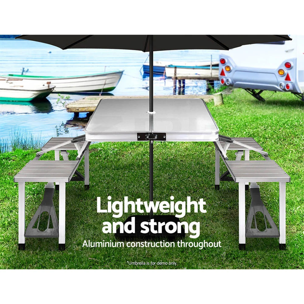Camping Table Folding Aluminum Portable Outdoor Picnic