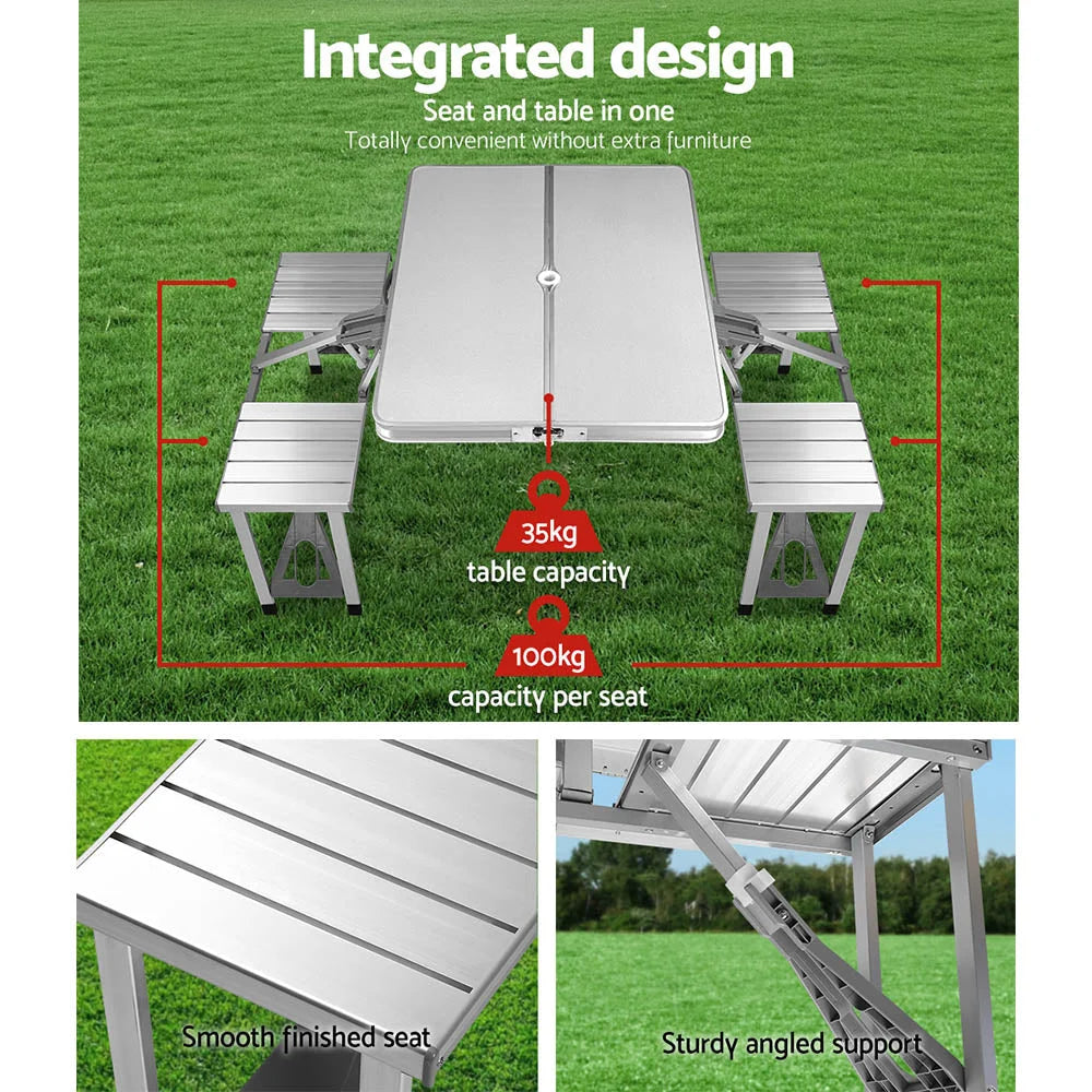 Camping Table Folding Aluminum Portable Outdoor Picnic